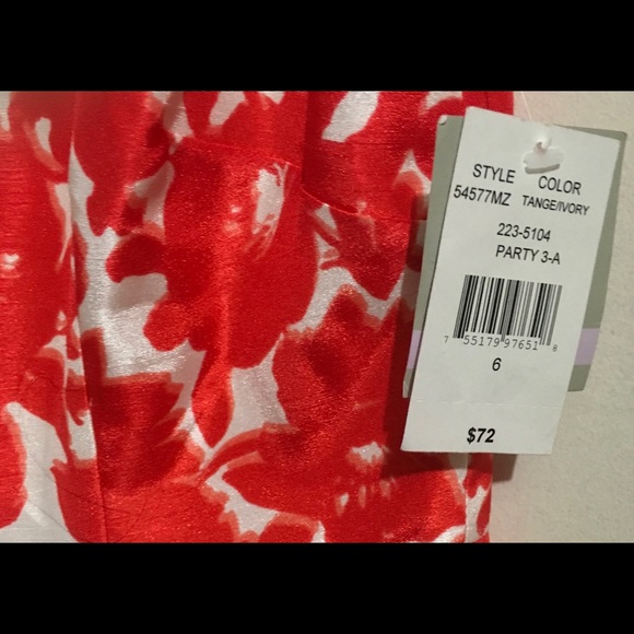 Offers?🧡 NWT Danny & Nicole orange print dress - Picture 3 of 8